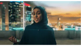 woman talking